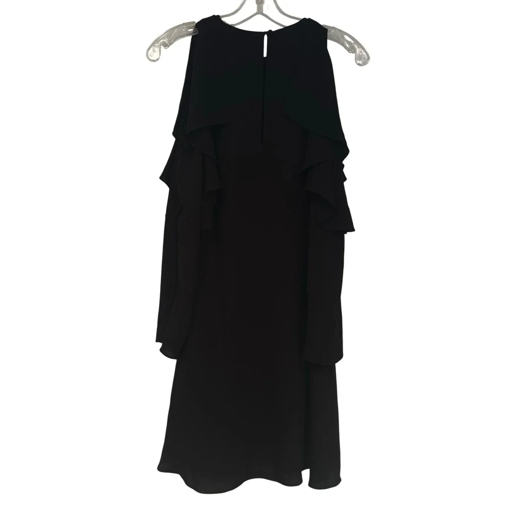 Theory Sophronia Silk Georgette Dress Women's 0 Black Party‎ Goth Whimsigoth